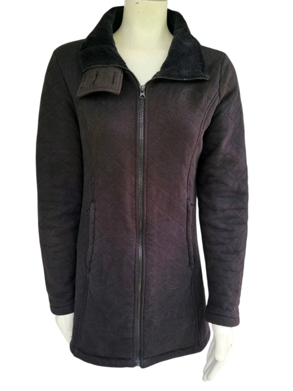 The North Face quilted black jacket womens L